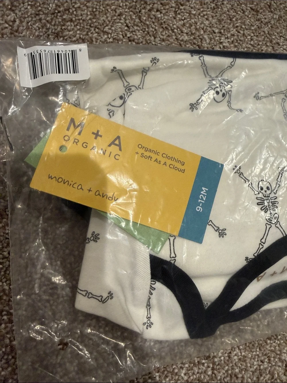 M+A by Monica + Andy Organic Cotton First Moves Set (Funny Bones 🦴)